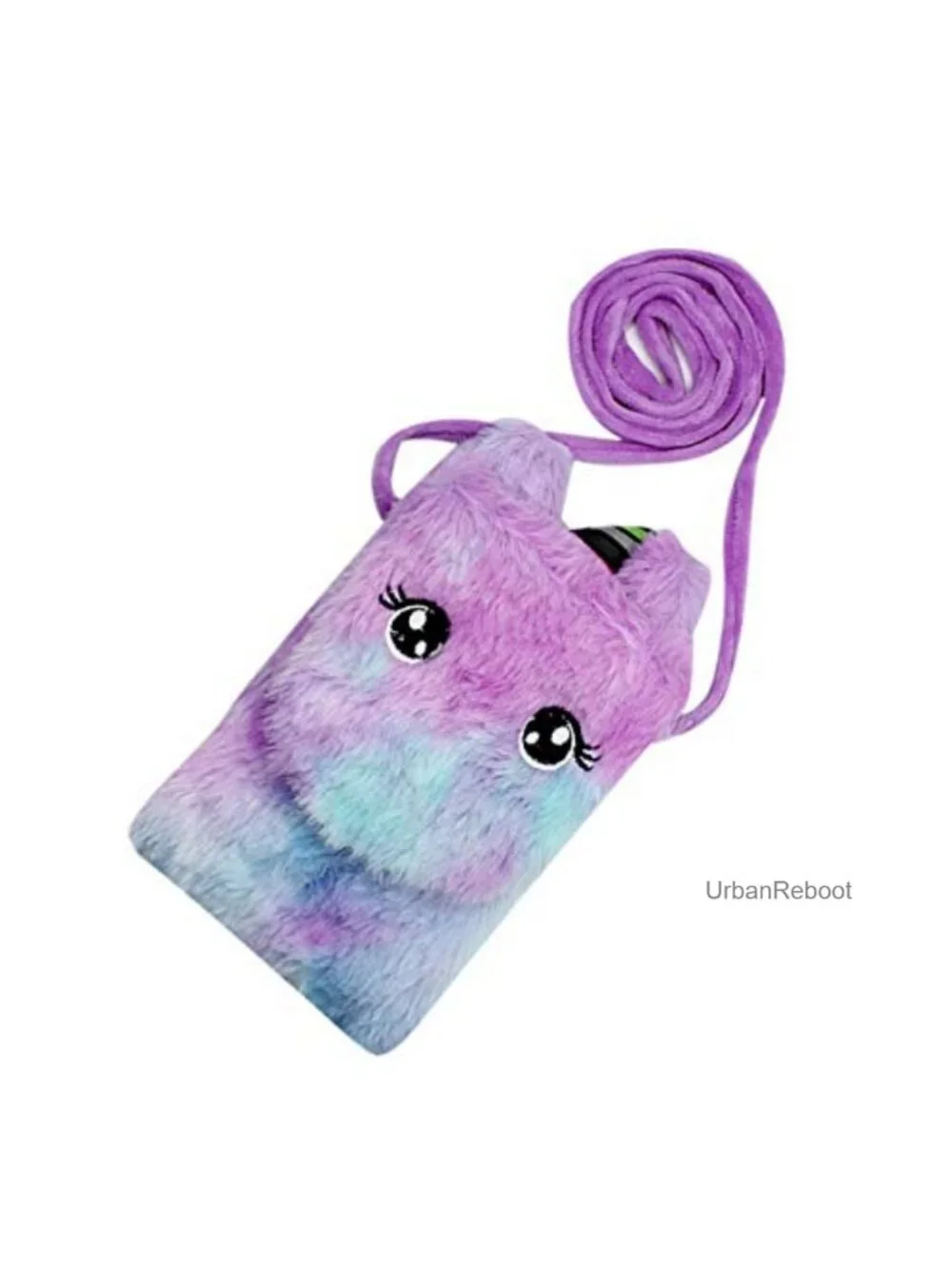 Girls Plush Unicorn Crossbody Mini Purse Wallet with Adjustable Strap